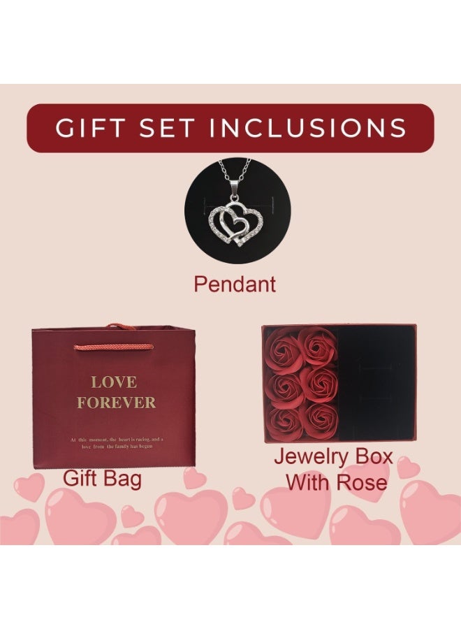 المنزل الذكي هوم سمارت ورد صناعي مع مجوهرات - 6 قطع من الورود والمجوهرات مع علبة هدايا جميلة للزوجة، والصديقة، والأم، والأخوات في أعياد الميلاد، وعيد الحب، والذكرى السنوية، والعيد، أو المناسبات الخاصة. - Image 3